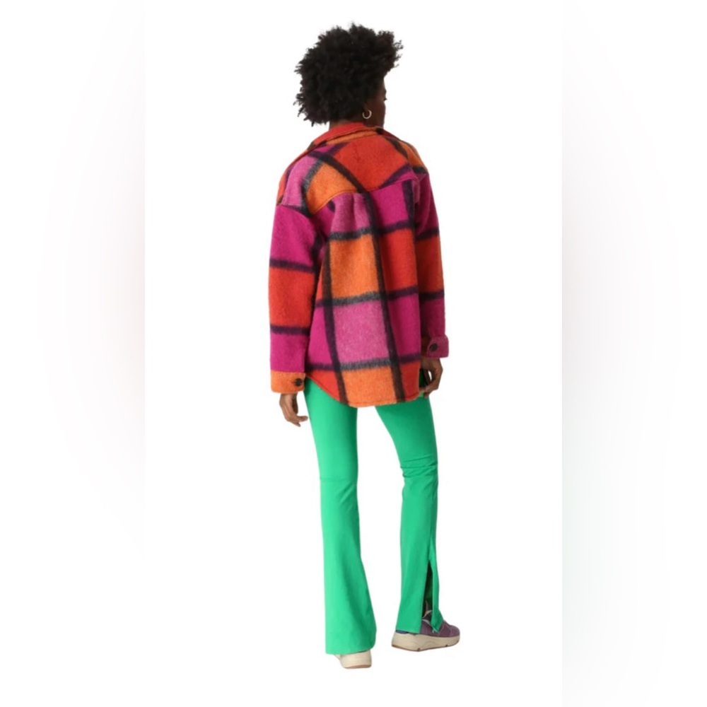 Electric & Rose Scout Jacket in Plaid Magenta/Orange/Smoke Sz Small - Picture 6 of 6